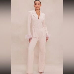 Fashion Nova Mauve Blazer Jumpsuit Medium